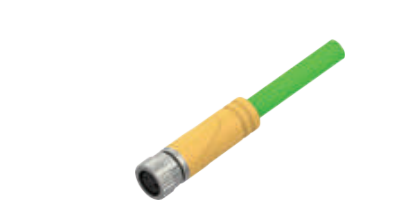 M 8 D-CODE口金-プレキャストコネクタ-防振後退防止-EtherCAT-4 PIN