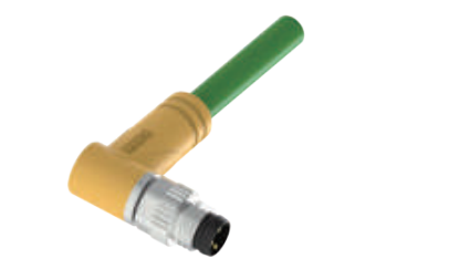 M 8 D-CODEコーナーニードル-プレキャストコネクタ-防振後退防止-EtherCAT-4 PIN