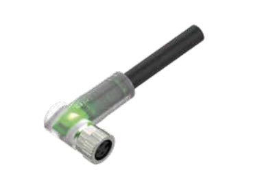 M 8コーナータップLEDインジケータ付き-プレキャストコネクタ-防振後退防止-3/4 PIN