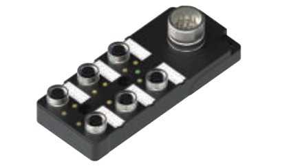 M 12 6タップ分線ボックス-単信号-垂直M 23ソケット式