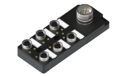 M 12 6タップ分線ボックス-デュアル信号-垂直M 23ソケット式