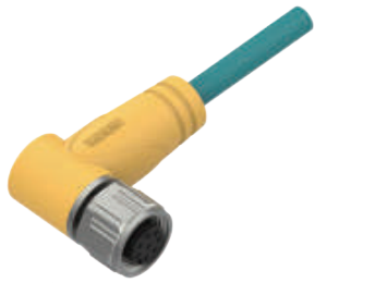 M 12 A-CODEコーナータップ-プレキャストコネクタ-防振後退止め-Cat 6-8 PIN