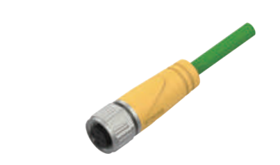 M 12 D-CODE口金-プレキャストコネクタ-防振後退防止-EtherCAT-4 PIN