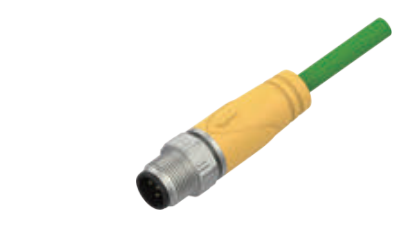 M 12 D-CODE針-プレキャストコネクタ-防振後退防止-EtherCAT-4 PIN