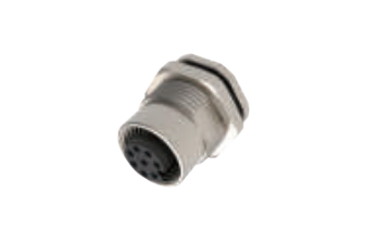 M 12口金-フランジコネクタ-後付け-PCB溶接式