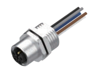 M 12口金-フランジコネクタ-前取付-散線式-PG 9ロックねじ