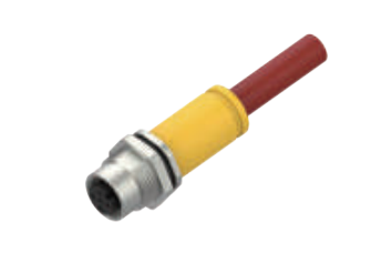 M 12口金-プレキャストフランジコネクタ-後付け-CC-Linkケーブル