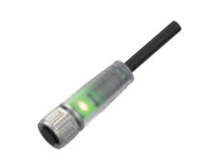 M 12口金-プレキャストコネクタ-防振後退防止-LEDインジケータ付き