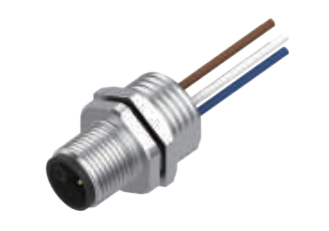 M 12ピン-フランジコネクタ-前取付け-散線式-PG 9ロックねじ