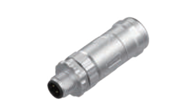 M 12ピン-現場配線可能コネクタ-全金属ケース-4 PIN