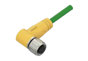 M 12-X-CODE-曲げ角穴子-プレキャストコネクタ-防振後退止め-Cat 6-8 PIN