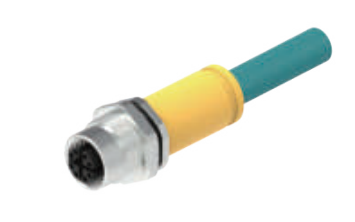 M 12フランジX-CODE口金-後付け-プレキャスト-EthernetIP-8 PIN