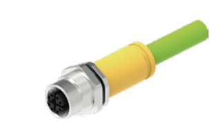 M 12フランジ-X-CODE-口金-後取付-プレキャスト-8 PIN