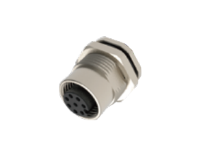 M 12-口金-フランジコネクタ-後付け-溶接式-3/4/5/6/8 PIN