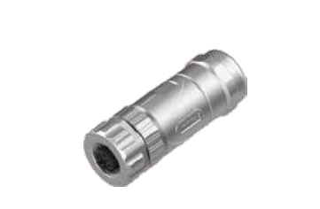 M 12-口金-現場配線可能コネクタ-全金属ケース-4/5/8 PIN