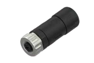 M 12-口金-現場配線可能コネクタ-プラスチックケース金属ナット-4/5 PIN