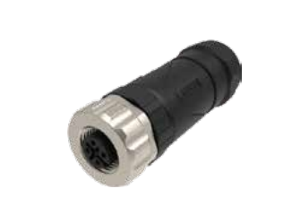 M 12-口金-現場配線可能コネクタ-プラスチックケース金属ナット-4/5/8 PIN