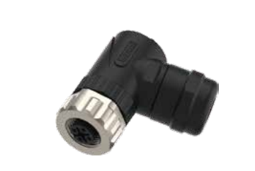 M 12-コーナータップ-現場結線可能コネクタ-プラスチックケース金属ナット-4/5/8 PIN