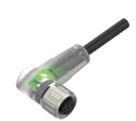 M 12-コーナータップ-プレキャストコネクタ-防振後退防止-LEDインジケータ付き-3/4/5 PIN