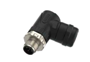 M 12-コーナーニードル-現場結線可能コネクタ-プラスチックケース金属ナット-4/5/8 PIN