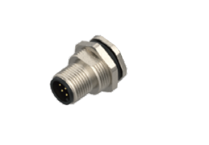 M 12-ニードル-フランジコネクタ-後付け-PCB溶接式-5 PIN