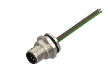 M 12-ピン-フランジコネクタ-後付け-散線式-17 PIN