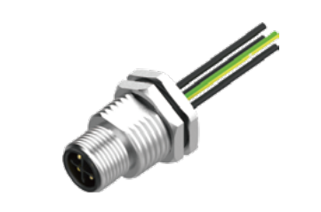 M 12-ピン-フランジコネクタ-後付け-散線式-M 16ロックねじ-4/5 PIN