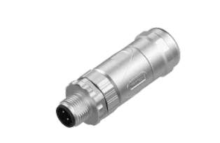 M 12-針-現場配線可能コネクタ-全金属ケース-4 PIN