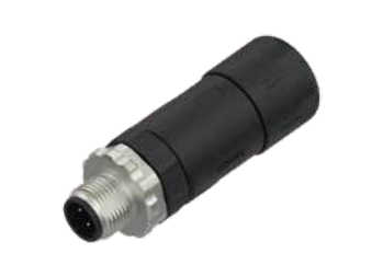 M 12-針-現場配線可能コネクタ-プラスチックケース金属ナット-4/5 PIN