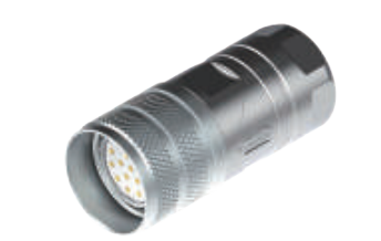 M 23雌ねじ-孔座-全金属コネクタ12/17 pin