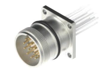 M 23雄ねじ-針-フランジコネクタ-前取付-RS 19.8-散線式17 PIN