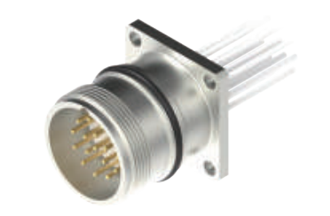 M 23雄ねじ-針-フランジコネクタ-前取付-RS 19.8-散線式19 PIN