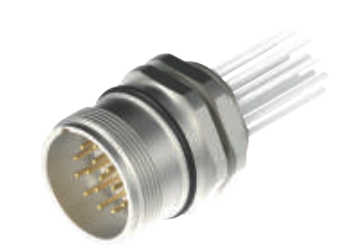 M 23雄ねじ-針-フランジコネクタ-前取付け-散線式12.7/12.9 PIN