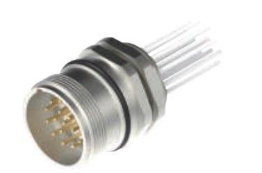 M 23雄ねじ-針-フランジコネクタ-前取付-散線式12.11/12 PIN