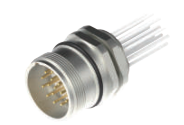 M 23雄ねじ-ニードル-フランジコネクタ-前取付-散線式17 PIN