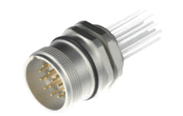 M 23雄ねじ-針-フランジコネクタ-前取付-散線式19.15 PIN