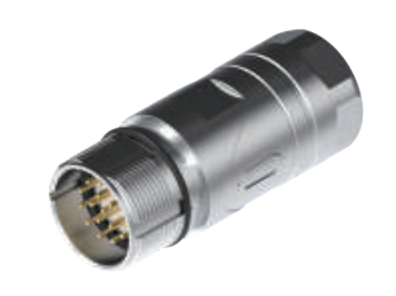 M 23雄ねじ-針座-全金属コネクタ19 pin