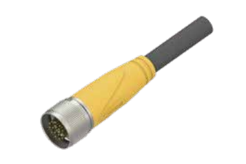 M 23-雌ねじ-針-プレキャストコネクタ-17 PIN