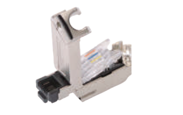 RJ 45 4 Pin 45°出口-現場配線可能コネクタ-全金属ハウジング