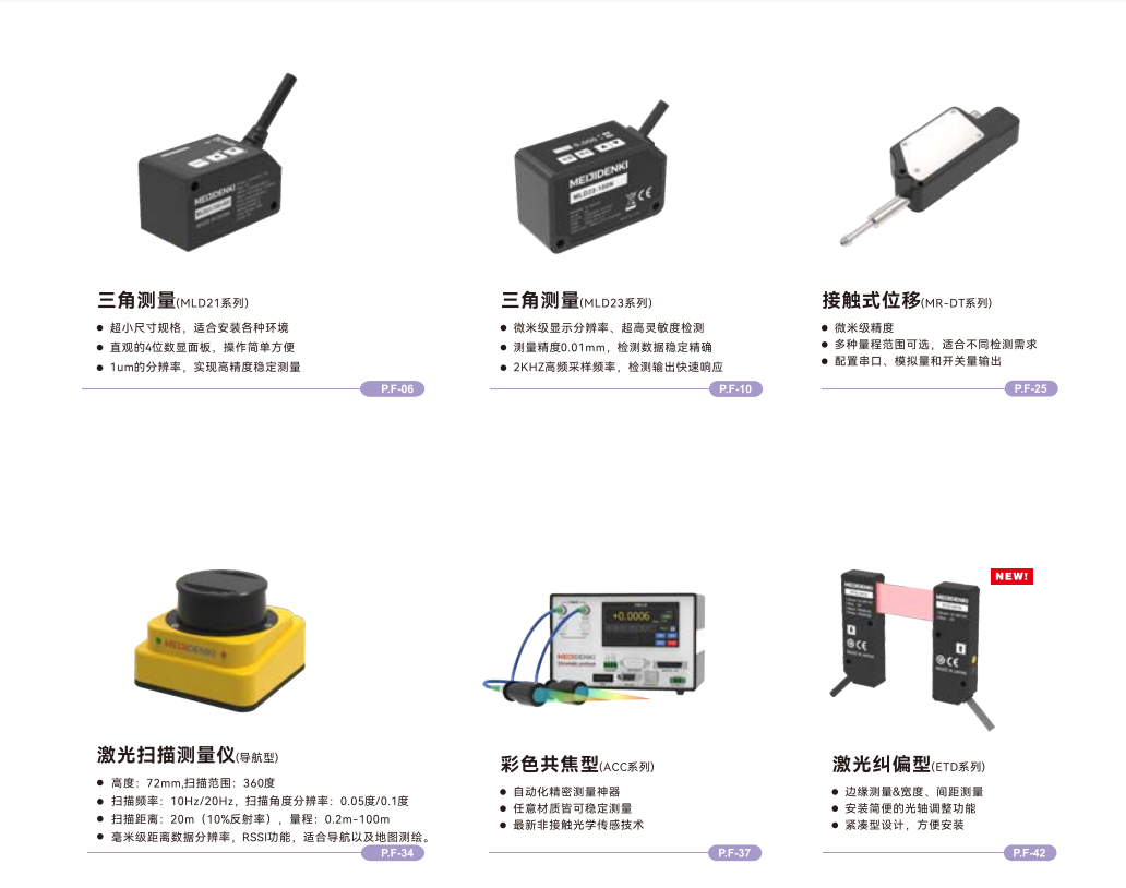 測定変位センサー-型式選択ガイド
