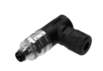 M8-針-現場配線可能コネクタ-プラスチックケース金属ナット-3/4 PIN