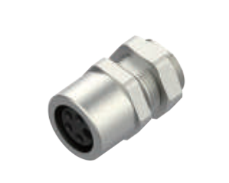 M8-口金-フランジコネクタ-前取付-PCB溶接式-3/4/5/6/8 PIN