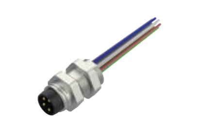 M8-ピン-フランジコネクタ-前取付け-散線式-3/4/5/6/8 PIN