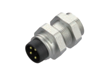 M8-ニードル-フランジコネクタ-フロントマウント-PCB溶接式-3/4/5/6/8 PIN