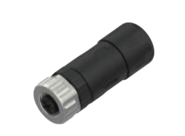 M12-オリフィス-フィールド結線可能コネクタ-プラスチックケース金属ナット-デュアルアウトレット-4/5 PIN