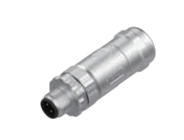 M12-針-現場配線可能コネクタ-全金属ケース-4/5/8 PIN