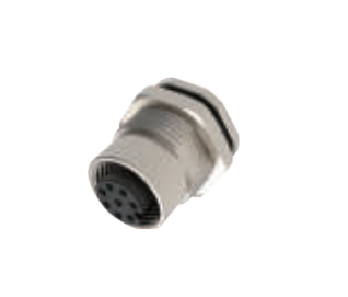 M12-口金-フランジコネクタ-後付け-溶接式-3/4/5/6/8 PIN