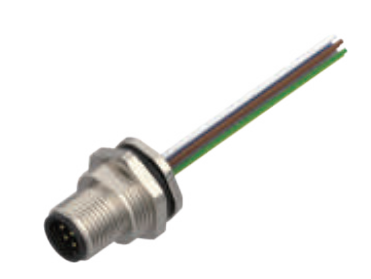 M12-ニードル-フランジコネクタ-後付け-溶接式-3/4/5/6/8 PIN