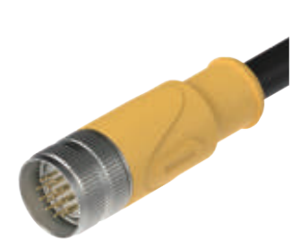 M23-雌ねじ-針-プレキャストコネクタ-12.11/12 PIN