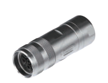 M23-雌ねじ-孔座-全金属コネクタ-6 pin